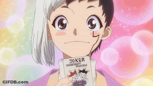 A Girl Is Holding A Card That Says Joker GIF