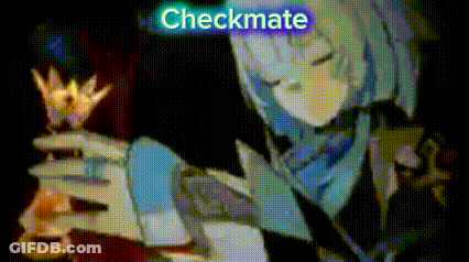 A Girl Is Holding A Chess Piece In Her Hand And Playing Chess . GIF