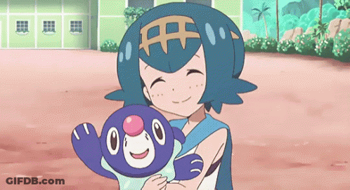 Girl Holding Stuffed Animal And Smiling GIF