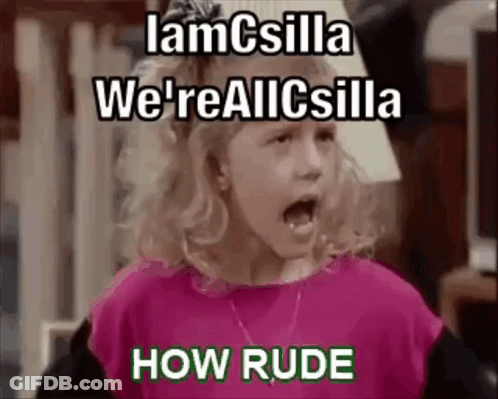 A Girl Is Making A Funny Face With Her Mouth Open And The Words `` How Rude '' On The Bottom . GIF