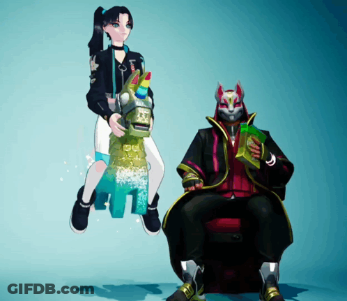 A Girl Is Riding A Unicorn While A Man Sits On A Throne GIF