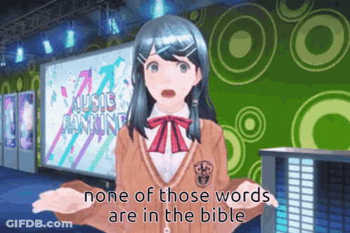 A Girl Is Standing In Front Of A Music Ranking Billboard GIF