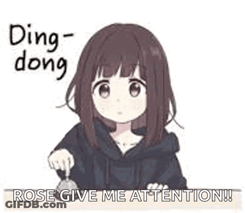 A Girl Is Standing In Front Of A Sign That Says `` Ding Dong '' . GIF