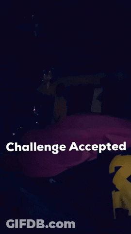 Girl Making Funny Face 'Challenge Accepted GIF