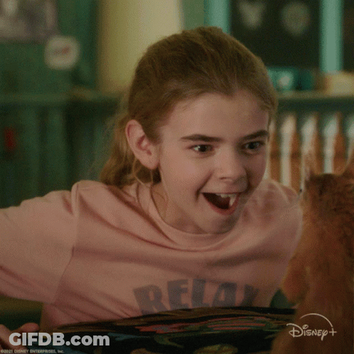 A Girl Says " I Knew It " In A Disney+ Advertisement GIF