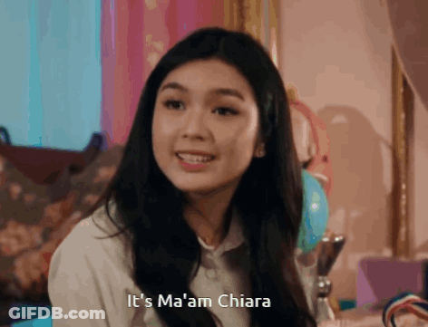 A Girl Says It 'S Ma 'Am Chiara In Front Of A Mirror GIF