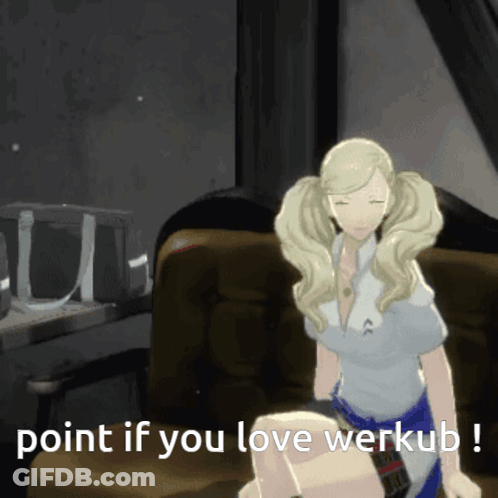 Girl Sitting On Couch Pointing At Love Werkub GIF