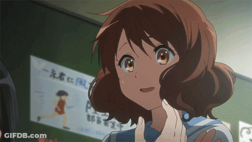 A Girl Stands In Front Of A Sign That Says ' A - A - N ' On It GIF