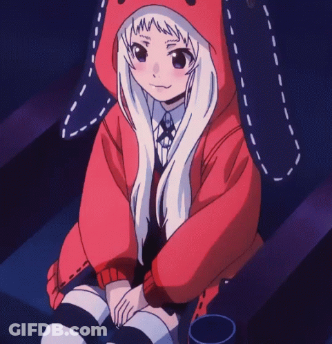 A Girl Wearing A Bunny Hooded Jacket Says " I Told Ya " GIF