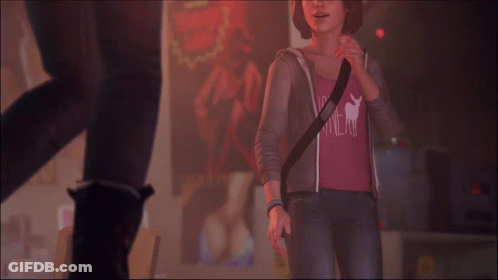 A Girl Wearing A Pink Shirt That Says Abercrombie On It GIF