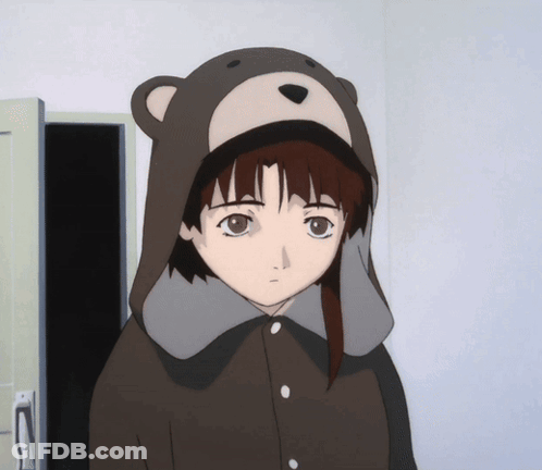 A Girl Wearing A Teddy Bear Hooded Jacket Is Standing In Front Of A Locker GIF