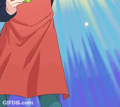 A Girl Wearing An Apron With Chinese Writing On It Holds A Cell Phone GIF