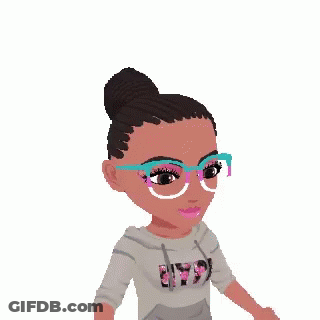 A Girl Wearing Glasses And A White Shirt With The Word Argh Written On It GIF