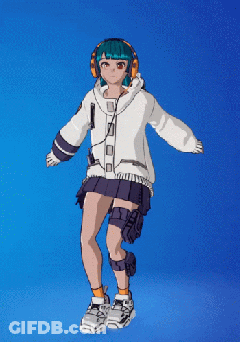A Girl Wearing Headphones And A White Jacket GIF