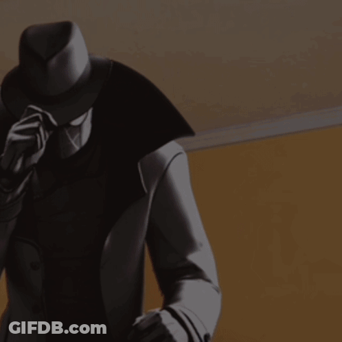 A Girl With A Backpack Is Standing Next To A Spiderman Statue GIF
