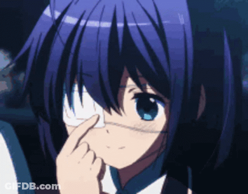 A Girl With A Bandage On Her Eye GIF