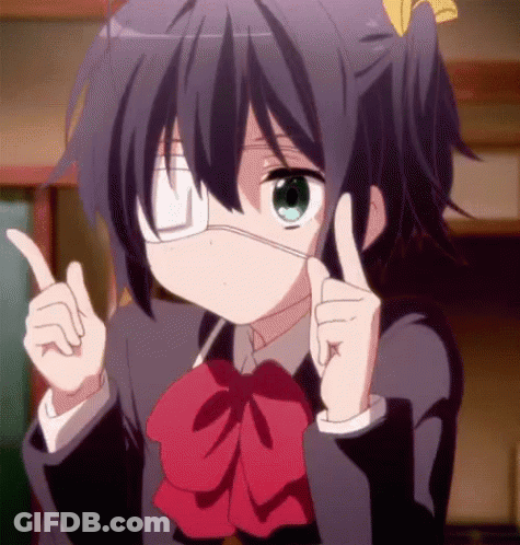 A Girl With A Bandage On Her Eye Is Giving The Thumbs Up Sign GIF