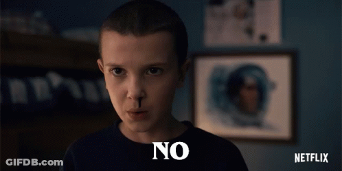 A Girl With A Black Nose Has The Word No Written On Her Face GIF