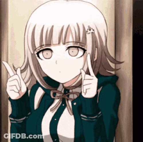 A Girl With A Bow In Her Hair Is Giving A Thumbs Up GIF