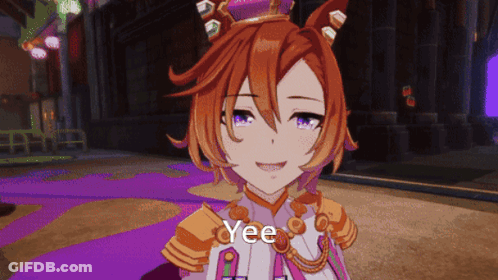 A Girl With A Crown On Her Head And The Word Yee On Her Chest GIF