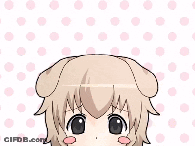 A Girl With A Dog Ear On Her Head GIF