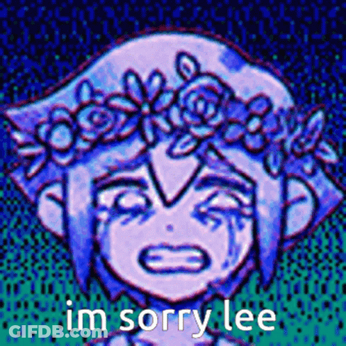 A Girl With A Flower Crown On Her Head Is Crying And Says Im Sorry Lee GIF