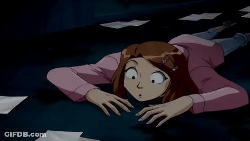 A Girl With A Flower In Her Hair Is Making A Surprised Face GIF
