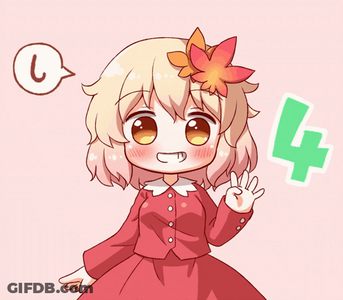A Girl With A Maple Leaf In Her Hair Is Giving The Peace Sign GIF