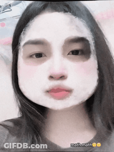 A Girl With A Mask On Her Face And The Words Math Math On The Bottom Right GIF