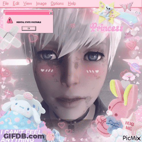 A Girl With A Mental State Unstable Screen Behind Her GIF