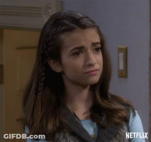 A Girl With A Netflix Logo On The Bottom GIF