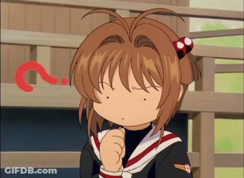 A Girl With A Question Mark On Her Head GIF