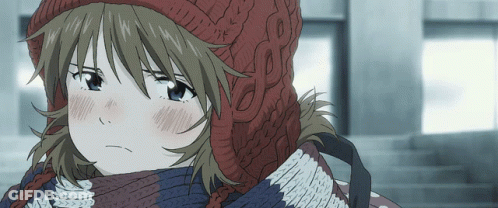 Girl With Scarf And Hat GIF