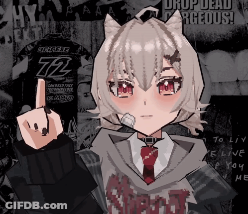 A Girl With A Shirt That Says Dainese On It GIF