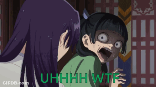 Girl With Shocked Face And Uhhhh Wtf Text GIF