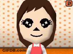 A Girl With A Skull On Her Face Is Smiling In A Video Game GIF