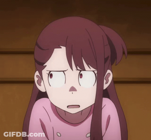 A Girl With A Surprised Look On Her Face Is Wearing A Pink Top GIF
