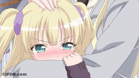 A Girl With Blonde Hair And Blue Eyes Is Being Held By A Woman GIF
