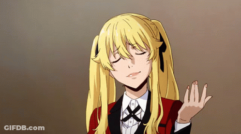 A Girl With Blonde Hair And Pigtails Is Wearing A Red Jacket And White Shirt GIF