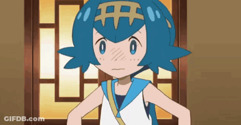 Girl With Blue Hair In Front Of Window GIF