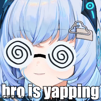 A Girl With Blue Hair Is Wearing A Pair Of Hypnotic Glasses With A Swirl On Them . GIF