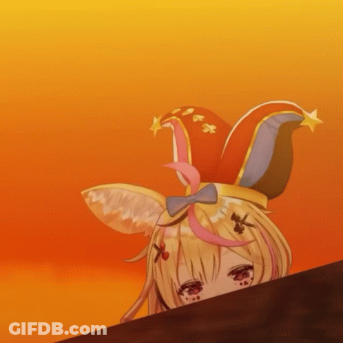 A Girl With Bunny Ears And A Bow On Her Head GIF