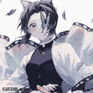 A Girl With Butterfly Wings Is Holding A Sword . GIF