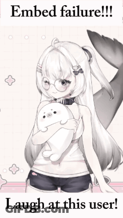 A Girl With Glasses Is Holding A Stuffed Seal . GIF