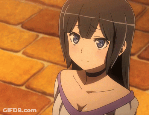 A Girl With Long Black Hair And Blue Eyes GIF