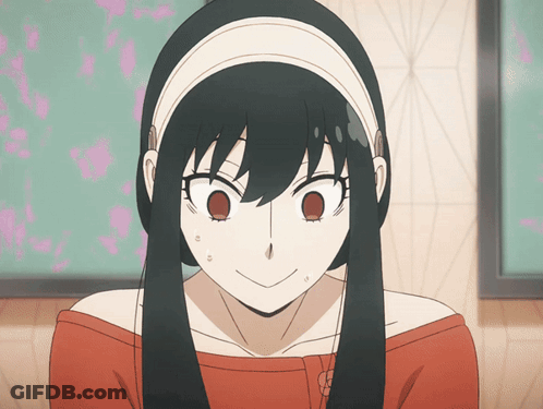 A Girl With Long Black Hair Has A Headband On Her Head GIF