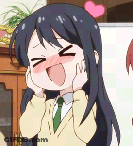 A Girl With Long Black Hair Is Making A Face With Her Hands On Her Face GIF