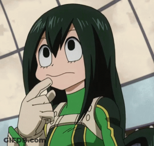 A Girl With Long Green Hair Has The Letter W Written On Her Face GIF