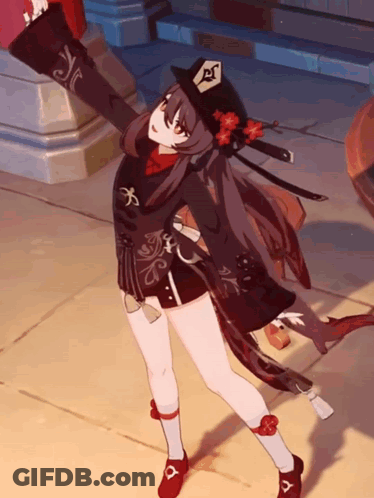 A Girl With Long Hair And A Hat With A Symbol On It GIF