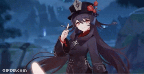 A Girl With Long Hair Is Standing Next To A Ghost With A Red Mouth GIF